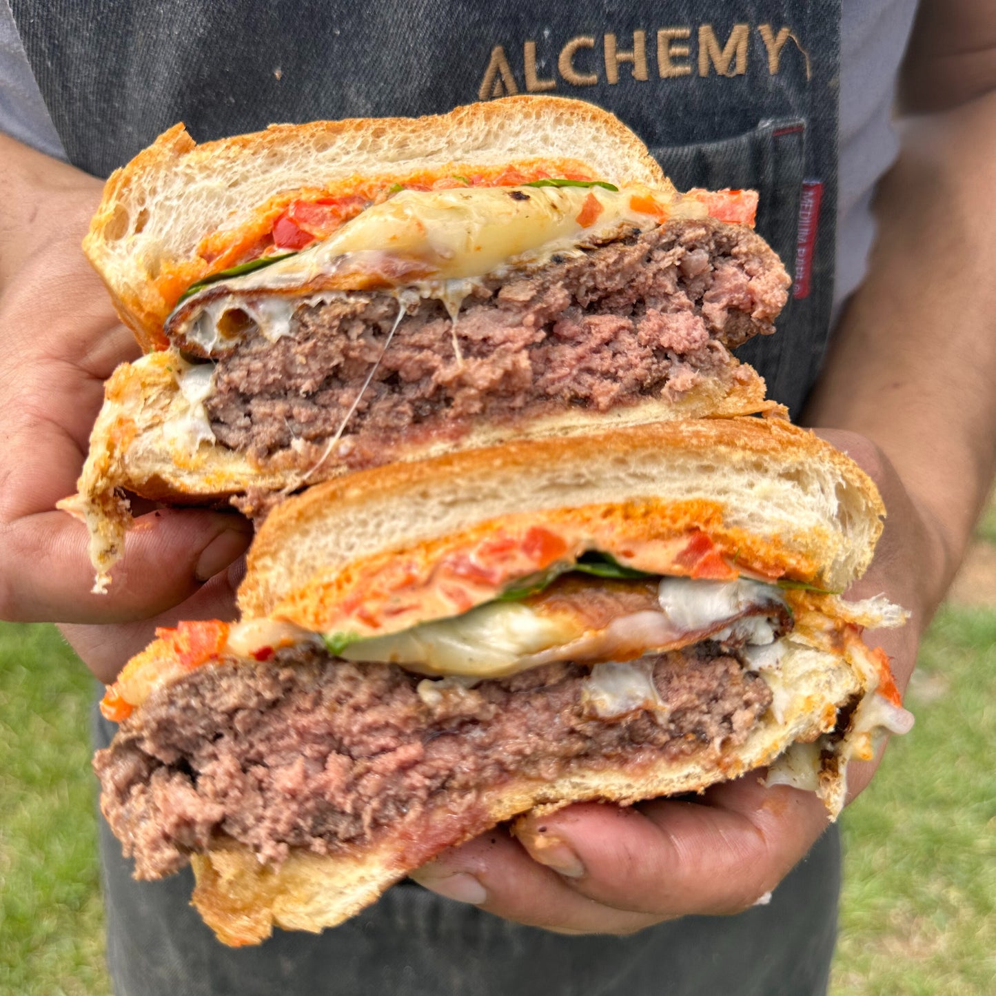 caciocavallo cheeseburger