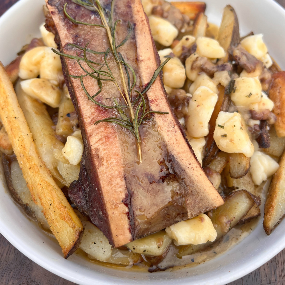smoked bone marrow poutine