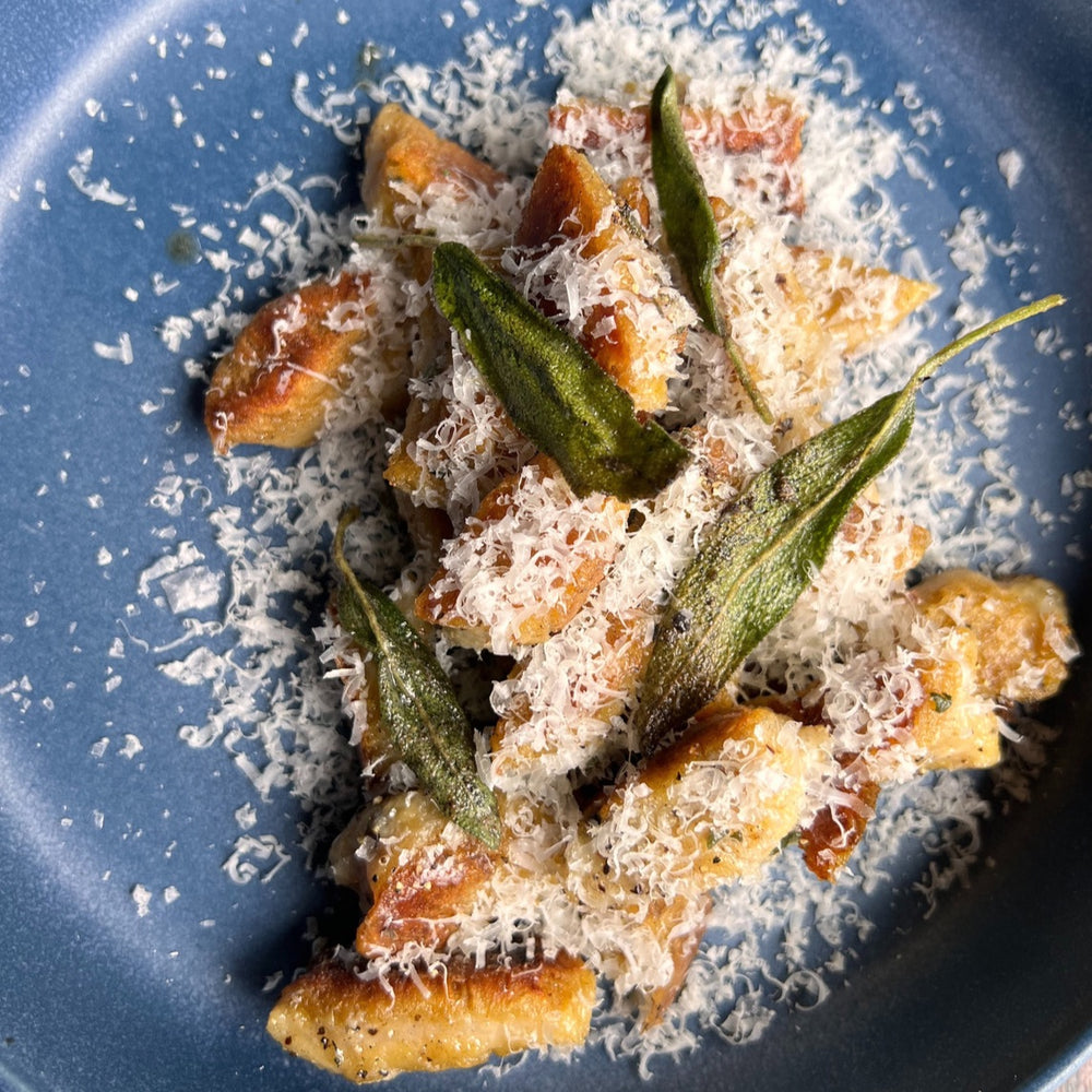 smoked squash gnocchi with sage butter