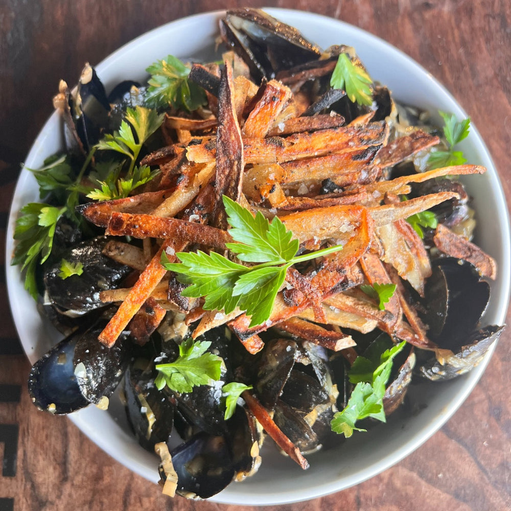 smoked moules frites