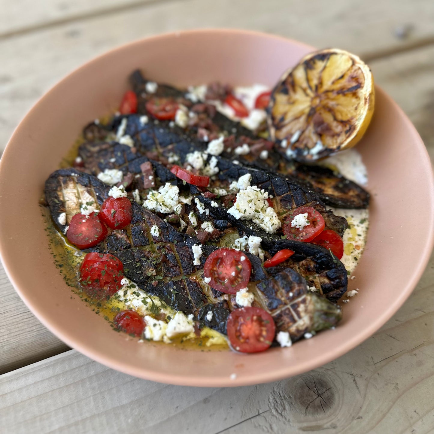 Thomas Keller's famous zucchini recipe but with a bbq twist and served on garlicky yogurt sauce