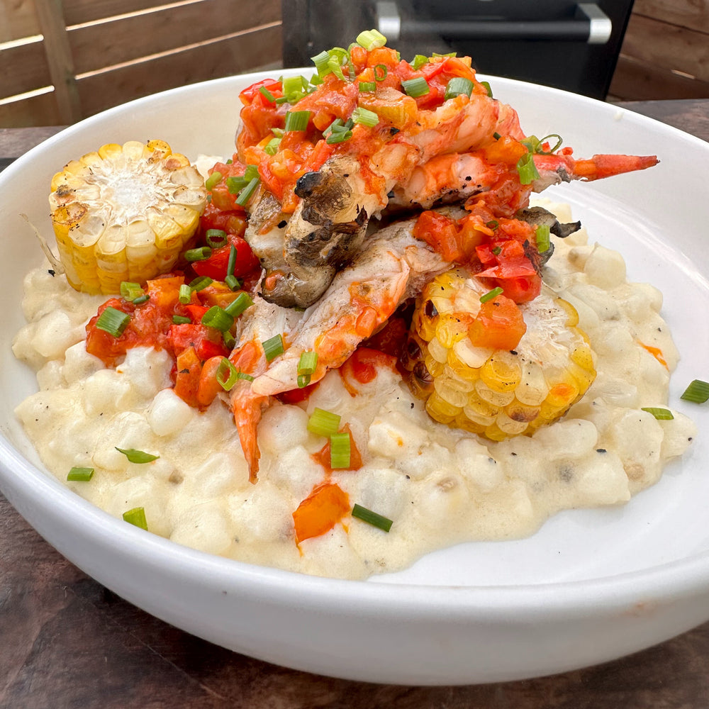 Fire Grilled Shrimp and Grits